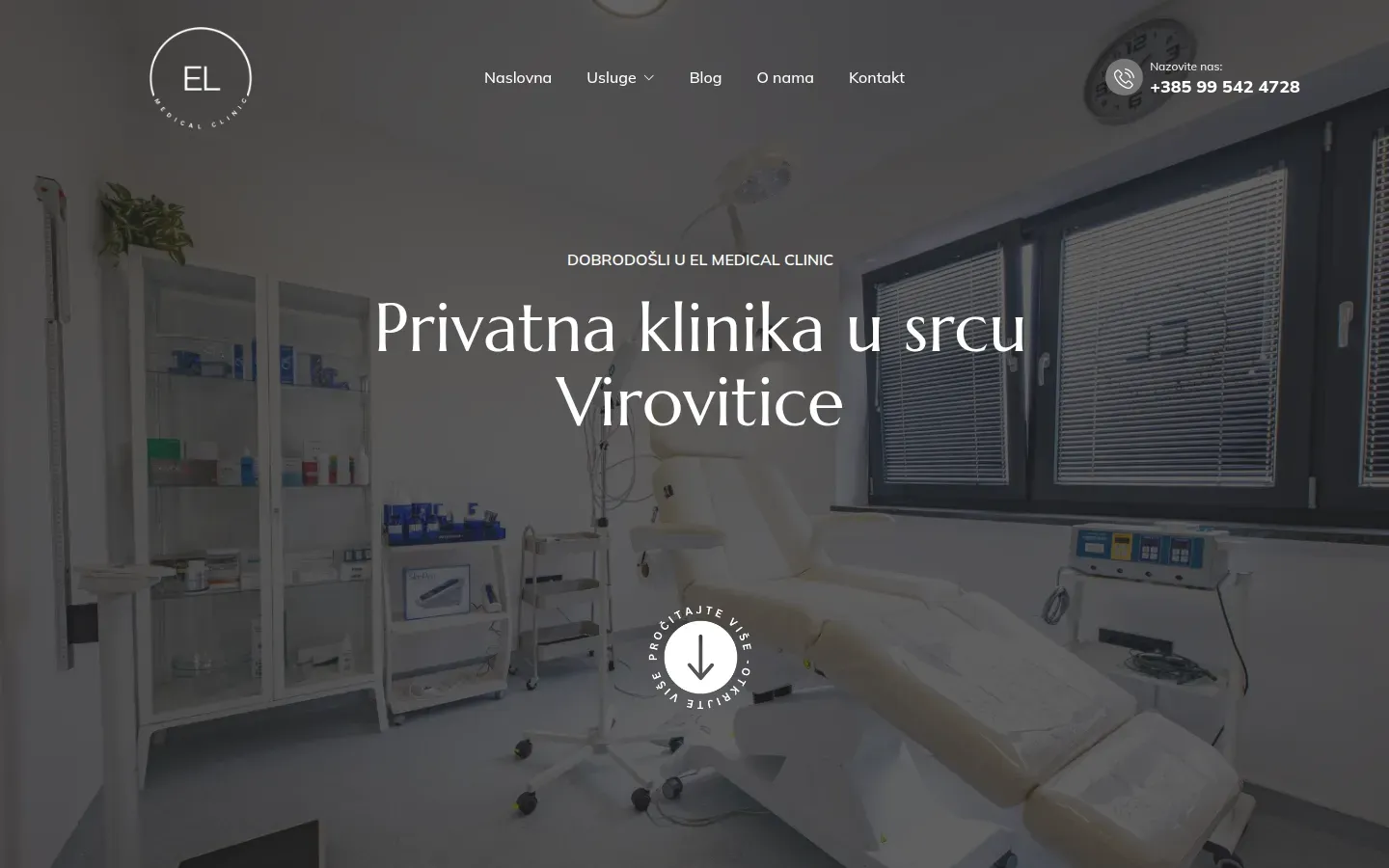 Naslovnica web stranice: EL Medical